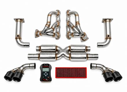 Pack performance Fabspeed RACE Supersport, embouts d'échappement quadruples noir satiné. Porsche 991.2 Turbo / Turbo S (2017+) - 99111173171, 99111173140, 99711300930, 99711301030, 99111171172, 99111171272 - FB798/20, FS.POR.9912T.ET, FS.POR.9912T.SHDR, FS.POR.9912T.SSRXQB